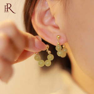 Frascati New Elegant Baroque Opal Hoop Earrings Sweet Accessory Gift For Woman Girls Korean Fashion Jewelry Gift