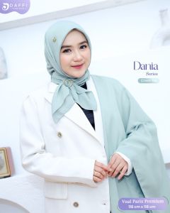 DANIA Scarft Voal Premium Daffi Hijab Segiempat Anti Mleyot Seragam Sekolah Viral