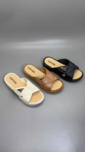 (Size 37-40) 7006 Sandal Wanita Wedges Flat Shoes Sandal Slip On Karet Lentur