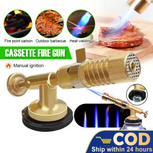 flamethrower Camping Gas Torch Multipurpose Welding Fire Maker Flame，Gas Blow Welding Torchs Automatic Flamethrower for Picnic Cooking BBQ Soldering Adjustable Blow
