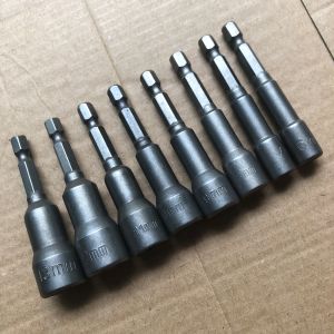 Đầu chụp bulong chính hãng 1 bộ gồm 8 đầu từ 6 đến 13mm có từ tính hút mạnh