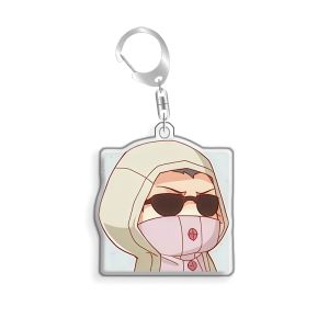 Bandai | For Naruto Kurama Gaara Orochimaru Tsunade Hyuuga Hinata Akimichi Choji Acrylic Selfmade Cartoon Anime Keychain Pendant Toy Gift