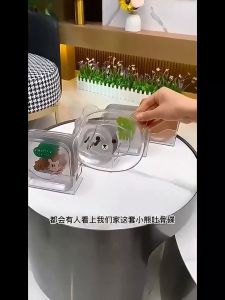 Reviln จานไส่ขนม จานลูกน้อย ถาดหมี พกพาทำความสะอาดง่าย พลาสติก ลายน้องหมี พร้อมมส่ง Tableware