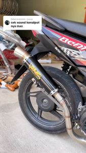 SLINCER KNALPOT RMS SARANGAN BOR BLACK SAMLONG DRAK INLET 38MM DAN 50MM ENGKER KNALPOT