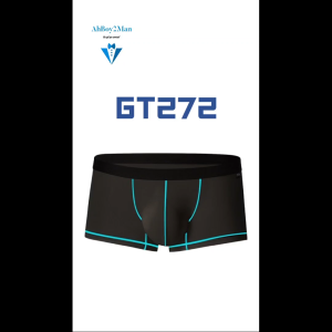 Mens Boxer : Polyester Ice Silk Semi Translucent Boxer with Contour Lines (GTOPX GT272)