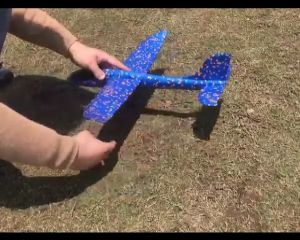 [Happy Shopping Time]✅Ready Stock✅Large LED Airplane Aeroplane Toy Light Foam Outdoor Throwing Flying Glider Hand Throw Educational Plane Toy Flight Model Airplane Kids Toy Kids Toy