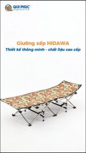 Giường xếp thông minh Hidawa QUI PHÚC lưới bố cao cấp thoáng khí xếp gọn tiện lợi gập mở dễ dàng