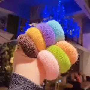 Ikat Rambut Ring Donat Warna 12pcs Candy Color Hair Ring Rubber JOFIK159
