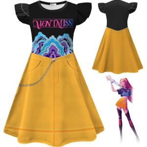 Halloween New Arrival K-POP Girl Group Hunter Costume Dress Child Girl Dress Polyester Fiber Short Sleeve A-Line Skirt