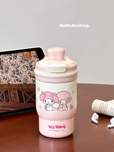 Cốc Giữ Nhiệt Hình Trái Tim Dễ Thương Cho Bé Gái 450ml Cốc Đựng Cà Phê Có Ống Hút Bằng Thép Không Gỉ Cốc Đựng Nước Cho Học Sinh