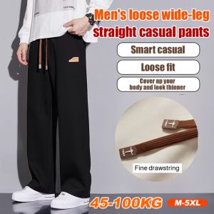 Mens casual pants spring loose wideleg sweatpants mens straight drape casual pants