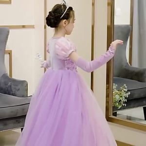 Gadis Rapunzel Summer Fancy Princess kostum untuk gadis kanak-kanak Cosplay Sofia Vestidos gaun Halloween Birthday Party Dresses 2-8 Yrs