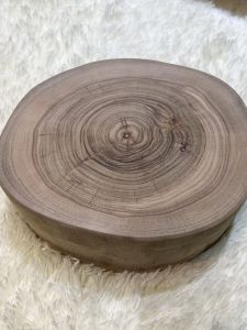 Oriental Design Wood Stool Tree Stump Coffee Table Panel Carved Material Original Design Low Stool Peeling Polishing