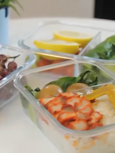 Glass Lunch Box Leak Proof Microwave Safe Lunch Bento Box With Lid 2/3 Dividers Food Keeper Crisper