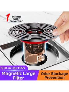 MOLORE | Anti-odor Anti-fly Clog-resistant Drain Plug Large Filter