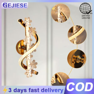 GEJIESE 17W crystal wall lights sconces flower pattern crystal wall lamp wall light indoor modern design crystal wall lights for corridor bedroom living room hotel decorative wall night lights
