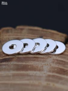 925 Sterling Silver Spacer Beads DIY Necklace Accessories Plain Cut Solid Round Discs Separators for Crafting And Jewelry Making