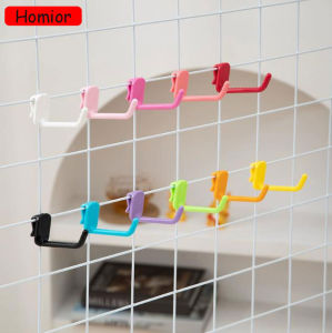 Homior 5PCS Mesh Panel Hooks Color Multi-Purpose Supermarket Display Racking Storage Hook Wall-mounted Key Hangers Home Organization