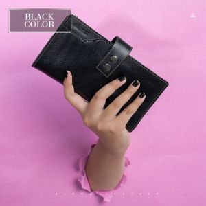Dompet Lipat panjang wanita bahan kulit sapi asli 100% original branded anti air dan tahan api fashion model terbaru terkini distro tempat simpan uang kertas dan kartu atm