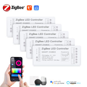 Zigbee 3.0 CCT RGBW RGB Controller LED Strip Lights Switch Dimmable Wifi Dimmer With Tuya Gateway HueBridge SmartThings Bridge