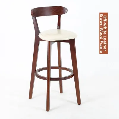 Bar Stool Wooden Simple Back