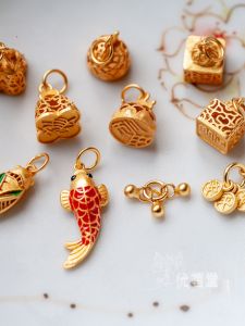 Simon Shanya Brand S925 Pure Silver Necklace Earrings Bracelet DIY Accessories with 24K Gold Plating Blue Hanfu Style