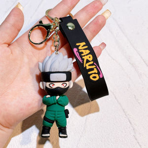 Bandai | Cartoon PVC Naruto Anime Keychain Cute Naruto Key Chain Car Backpack Decor Small Gifts for Friends