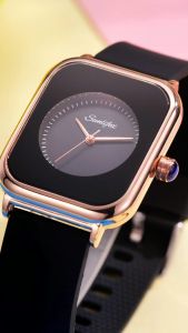 Sunlifex Jam Tangan Wanita Terbaru Asli Sederhana Anggun Mode Tali Silikon Jam Tangan Cewek 9416
