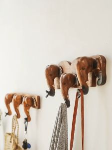 หัวช้างแขวนของ ราวแขวนเสื้อติดผนัง ราวแขวนเสื้อรูปหัวช้าง ที่แขวนหมวก ที่แขวนรูปช้าง ราวแขวนเอนกประสงค์ LuckyThailand หัวช้าง ช้าง แขวนของ