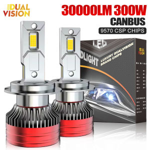 Dualvision 6000K HB3 HB4 9005 9006 H1 H7 H4 H11 Bulb Led Lamp CSP 9570 Chips Car Headlight Light 300W 30000LM Fog Lights Lamps