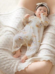 SHI YUE JIE JING | Breathable Newborn Baby Cotton Onesie