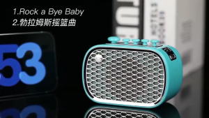 【✅SG READY STOCK】RICHMENTMALL Portable TWS Wireless Bluetooth Speaker FM Radio White Noise Sound Machine for Baby Adult Built-in 8 Soothing Nature Sounds Speaker With AUX/TF Socket for Sleeping Yoga Nursery Adults (Help Baby Fall Asleep Stay Asleep)