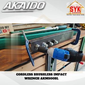 SYK Akaido AKM500BL Brushless Cordless Impact Wrench Combo Set Battery Machine Power Tools Mesin Impak Bateri