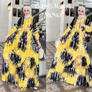 Gamis Raya Twill BG Collection Motif Nanas