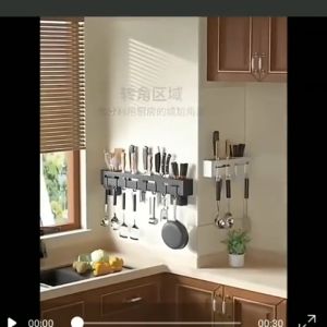 60CM Knife Holder Knife Rack Wall Mounted Kitchen Organizer Stainless Steel Hanging Knife Organizer