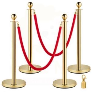 【COD】Queue Stand Belt Barrier Divider Pole Post Line Up Stanchion Pelaras Barisan Tali Pinggang Beratur Tiang Rope Q-Up Fence 1.5 meter velvet rope crowd control Queuing station