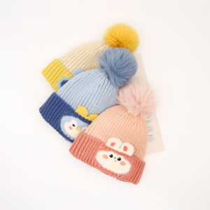 Mũ Len Dệt Kim Dày Cho Bé Mùa Đông Có Lông Cừu Dễ Thương Mũ Trùm Đầu Bảo Vệ Tai Cho Bé Trai Và Bé Gái