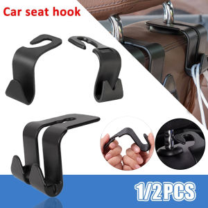 2PCS Car Multi-function Mobile Phone Bracket Hook Double Head Car Headrest Back Seat Hook Vehicle Organizer Holder