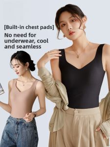 miiow | Cat Woman Cool Sensation Ice Silk Strap Top Women Summer Outdoor Wear Seamless Beautiful Back Anti Light Wide Shoulder Cover Side Breast Tank Top