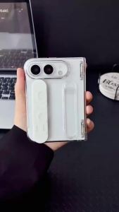 Fashion Wristband Bracket Stand Case for iPhone Duo 2026 New 18 Fold Hinge Protection Shockproof Cover Built-in Screen Protector