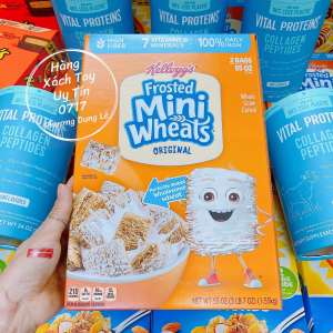 1 Thùng 1.55kg bánh ngũ cốc lúa mì nguyên chất Kelloggs Frosted Mini chuẩn Mỹ original perfectly sweet wholesome wheat