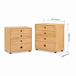 YUANSHI YUANSU | Real Wood Childrens Chest  Solid Oak Storage
