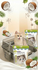 Cát vệ sinh mèo hương Dừa siêu thơm siêu khử mùi vón cục Vicado KaKa cat litter túi 9L và túi to 18L