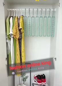 Nine hole hanger multi-functional hanger folding magic rotatable drying rack