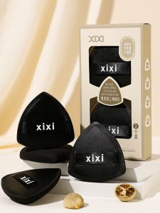 XIXI Black Pineapple Thickened Triangle Makeup Sponge Q Elastic Soft Quick Application Skin Friendly Non Powder Eating Makeup Tool