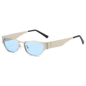 JN IMPRESSION High-end cat-eye metal small-face oval retro small-frame sunglasses trendy eyewear