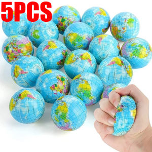 Earth Squeeze Balls Soft Foam Globe Stress Relief Squeeze Toys Hand Wrist Exercise Sponge Toy for Kids Educational Gifts