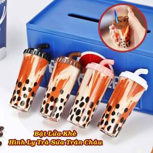 HCM Bật Lửa Xài Gas Hình Ly Trà Sữa Trân Châu Độc Lạ