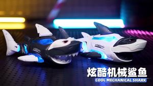 Shake The Body Electric Shark Robot Educational Lights and Sounds Shark Electronic Pet Toy Funny Funny Shark Walking Dance Moving Doll Children