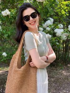HUOLISI | Light Cream Green Ice Silk Short T-Shirt